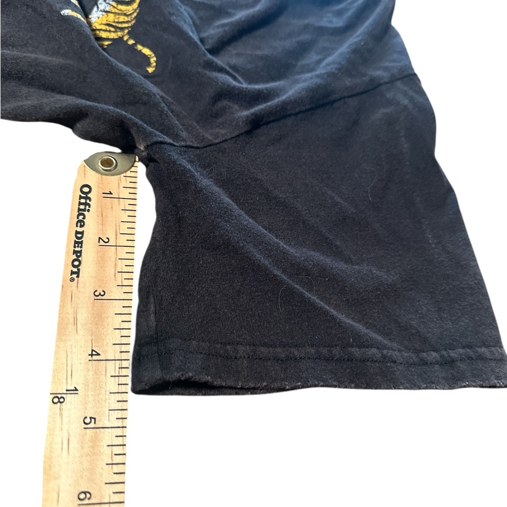 Zutter Tiger Graphic Tee Size Small Washed Black Short Sleeve Relaxed Fit Soft - Picture 11 of 11